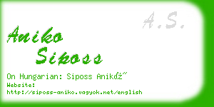 aniko siposs business card
